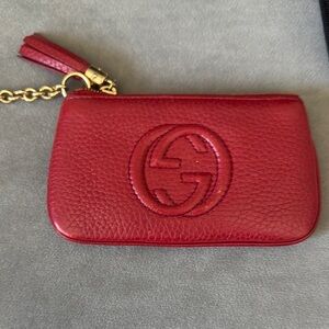 Gucci Red Leather Coin Purse